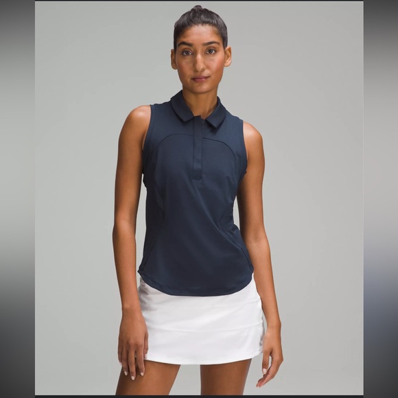 lululemon athletica Tops - Lululemon Quick-Drying Sleeveless Polo Shirt Size M
Mineral Blue